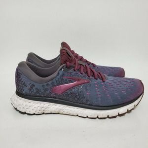 Brooks Glycerin 17 Womens 7 Gray Purple Running Sneakers Shoes 1202831B081